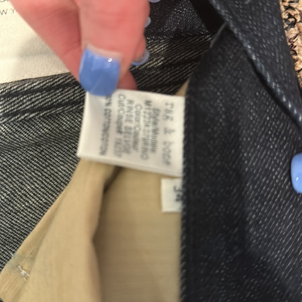 Brand new, never worn dark blue, rag & bone jeans, button up, fly, slim fit 2 - Picture 9 of 12